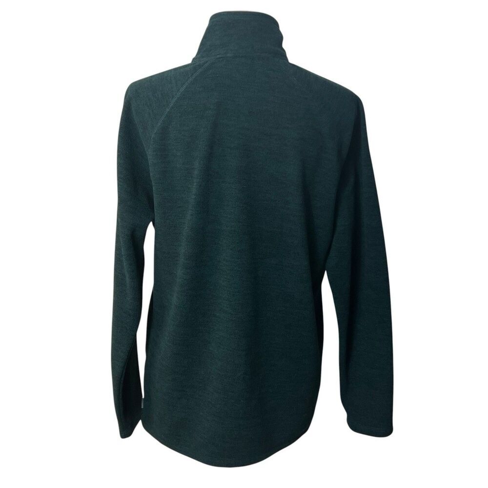 Eddie Bauer Women's Quarter Zip Fleece Pullover Sweater Dark Green Size Large - Picture 6 of 8